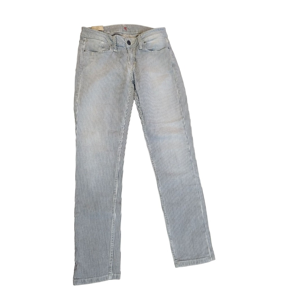 Sinclair MFGRP Striped Jeans Women Sz 26 Straight Leg Slim Fit Premium Denim USA